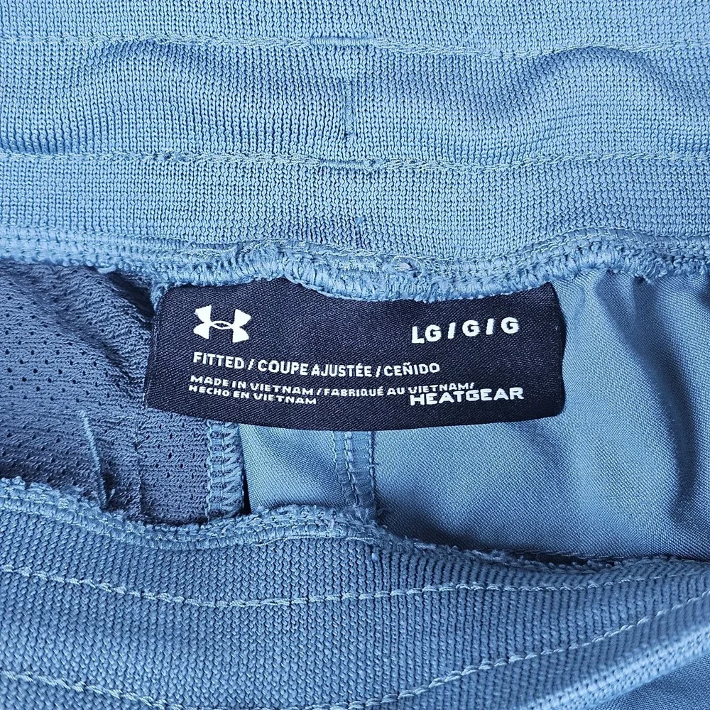Under Armour Sportstyle Elite Jogger Pants Mens Large Blue Fitted Zip Pockets